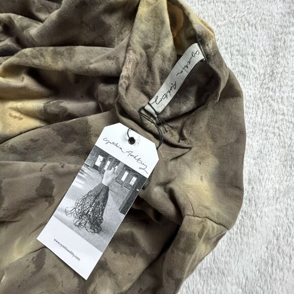 Cynthia Ashby Womens Tie-Dye Tunic Dress Small Brown Long Sleeve Artsy Boho New - Picture 3 of 12